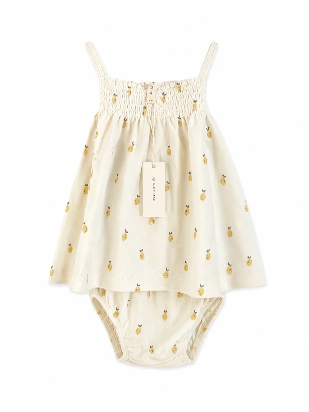 NWT Quincy Mae Lemon Print Organic Cotton 2-Piece Set 2–3Y